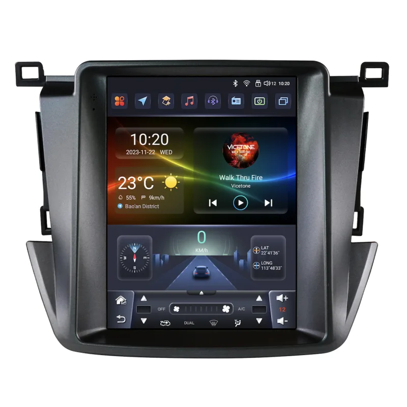 HIZPO KXTYRAV49701 9,7“ Android 13 Autorádio pro Toyota RAV4 Model: 4S9701 (4+32GB) CHR3398_4S9