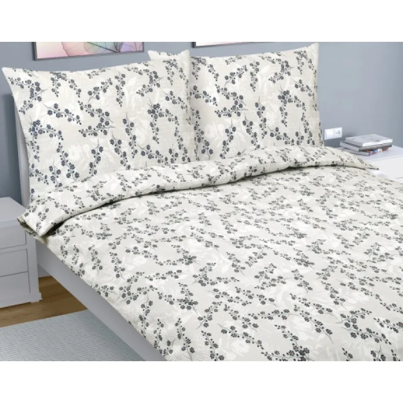Bellatex Povlečení krep, Imprese béžová - 1ks 240x220, 2ks 70x90cm