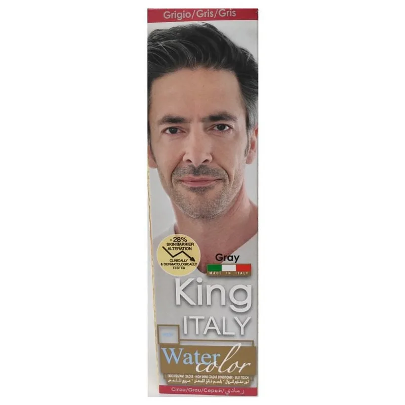 KLÉRAL King Italy Water Color GRAY - šedá farba na vlasy pre mužov