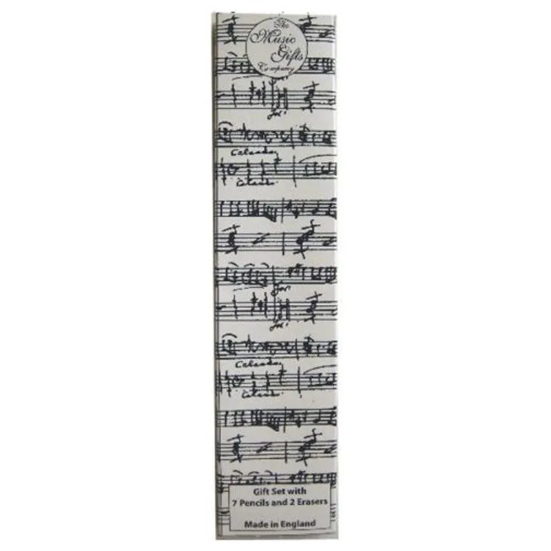 Music Gift Company Sada 7 tužek + 2 gumy v dárkové krabičce