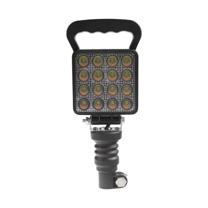 LED světlo hranaté, bílé/oranžové, 16x3W/16x1W, na hrot, ECE R10 wl-732woh