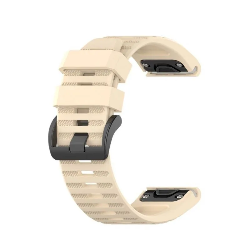 Sportovní silikonový řemínek béžový pro Garmin - EasyFit/QuickFit 26mm ESES 1530001964