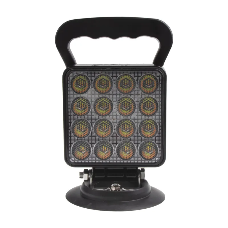 LED světlo hranaté, bílé/oranžové, 16x3W/16x1W, magnet, ECE R10 wl-732wom