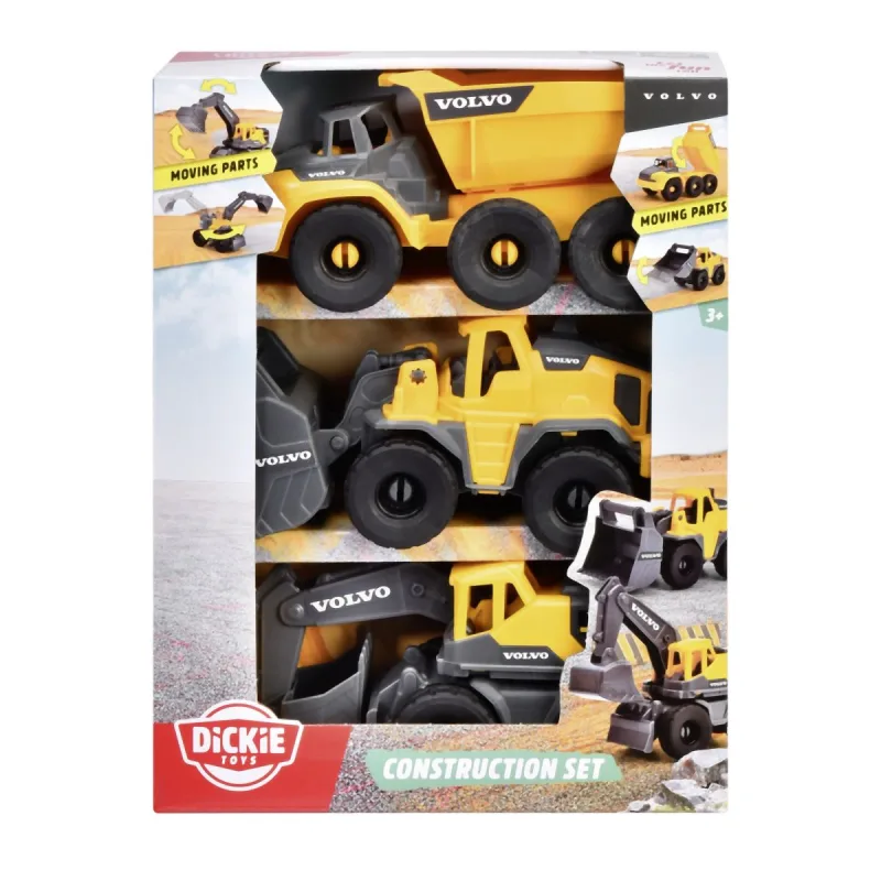 Dickie Stavebný set Volvo 3 ks, 16 cm