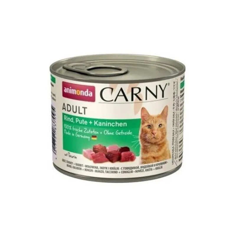 Animonda CARNY® cat Kitten hovädzie, kuracie mäso a králik 12x 200 g