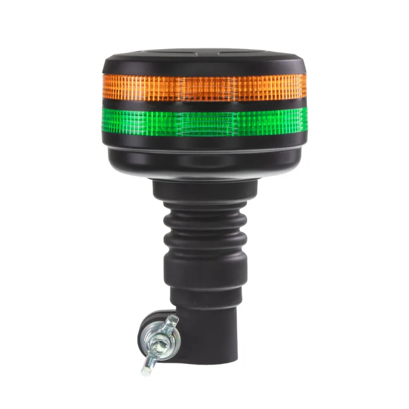 LED maják, 12-24V, 48xLED zelený/oranžový, na držák, ECE R65 wl833HRgo