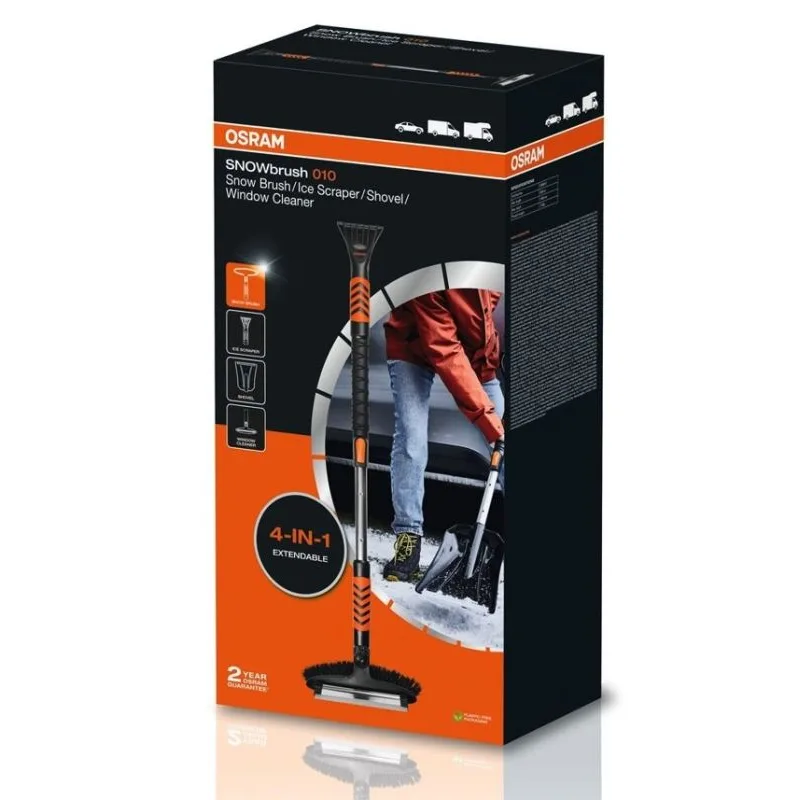 OSRAM SNOWbrush 010 4v1 Škrabka na ľad. metlička, lopata, čistič okien