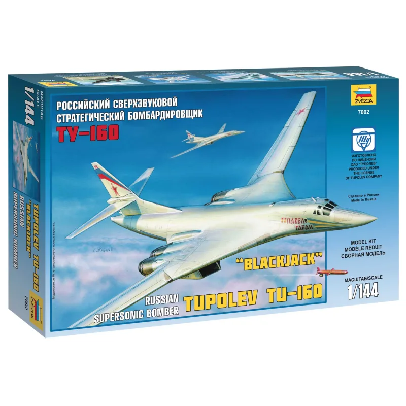 Zvezda Model Kit lietadlo 7002 - Tupolev TU-160 Russian Strategic Bomber (1:144)