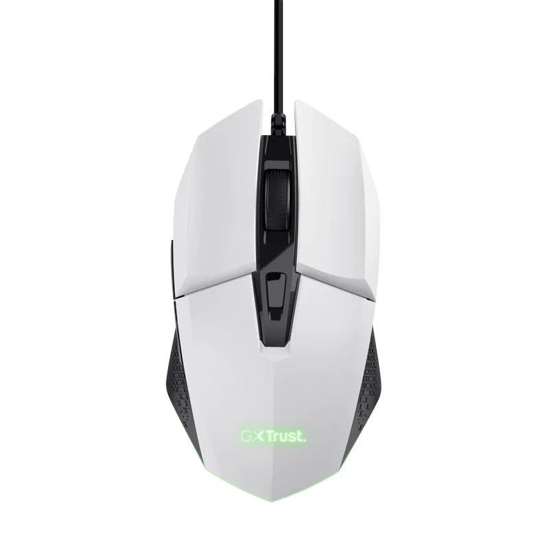 TRUST GXT 109 FELOX/Herní/Optická/Pro praváky/6 400 DPI/Drátová USB/Bílá 25066