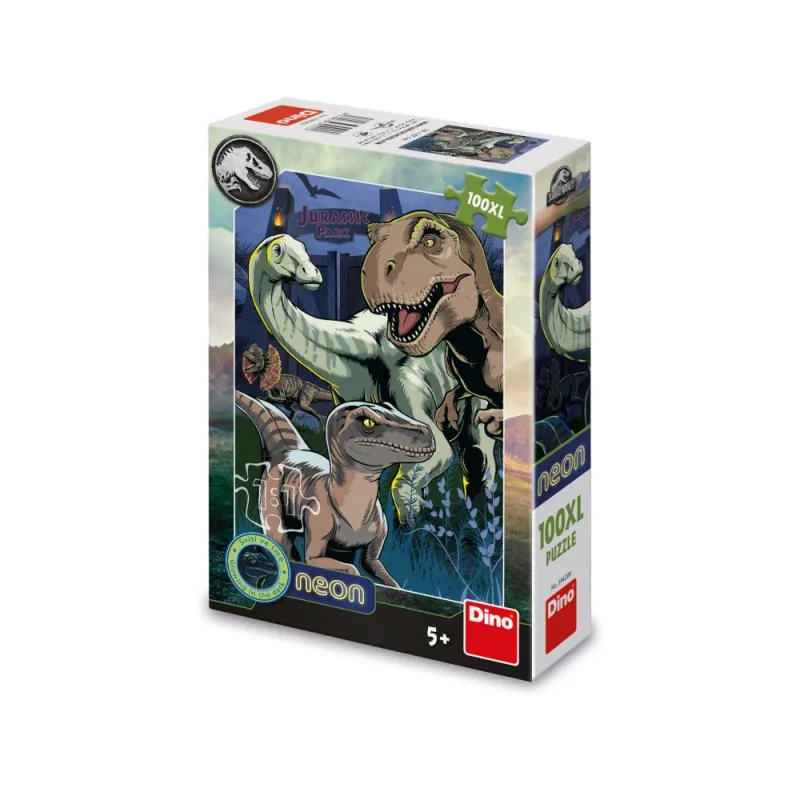 Dino JURASSIC WORLD 100 XL neónové puzzle