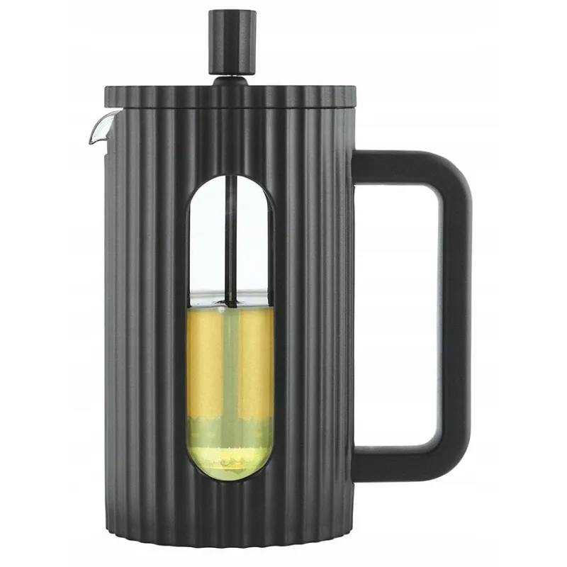 French press Klausberg KB-7746 – kanvica 600 ml na kávu a čaj s nerezovým piestom - čierna