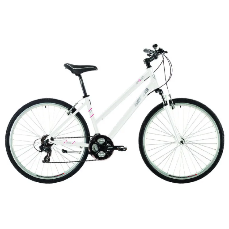 Kenzel Dámské krosové kolo Stroller Cross woman 2025 bílo-stříbrné (rám. 48)