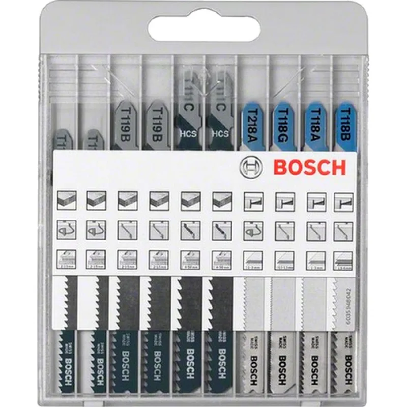 Sada pil. listov BOSCH 10-dielna Wood/Metal Basic