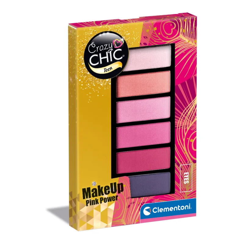 Clementoni Crazy CHIC TEEN - Očné tiene PINK POWER