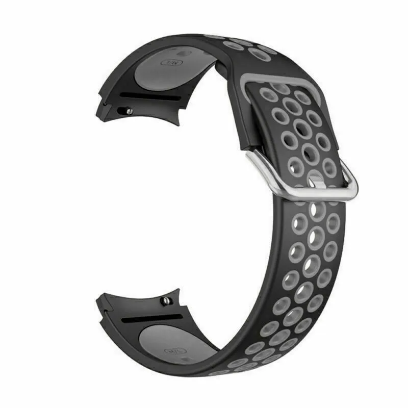 Silikonový dírkovaný řemínek černošedý pro Samsung Galaxy Watch 4/Watch 4 Classic 20mm ESES 1530002339