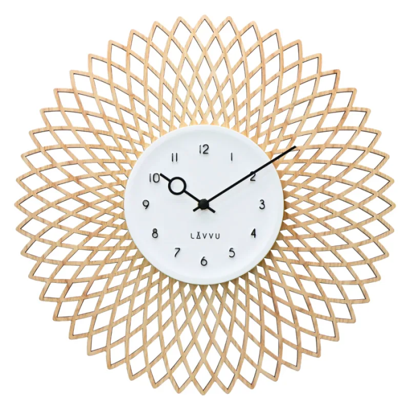 Drevené hodiny so strojčekom CHIC ⌀38cm LAVVU LCS4100