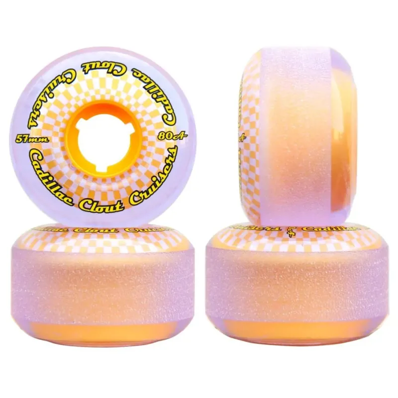 Cadillac Clout Cruiser Kolečka pro skateboard 4-Souprava (57mm|Oranžová)