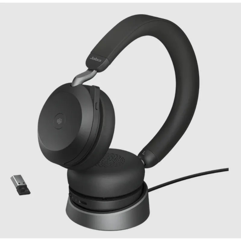 Jabra Evolve2 75/Stereo/ANC/USB-C/BT/Bezdrát/Stand/Béžová 27599-989-889