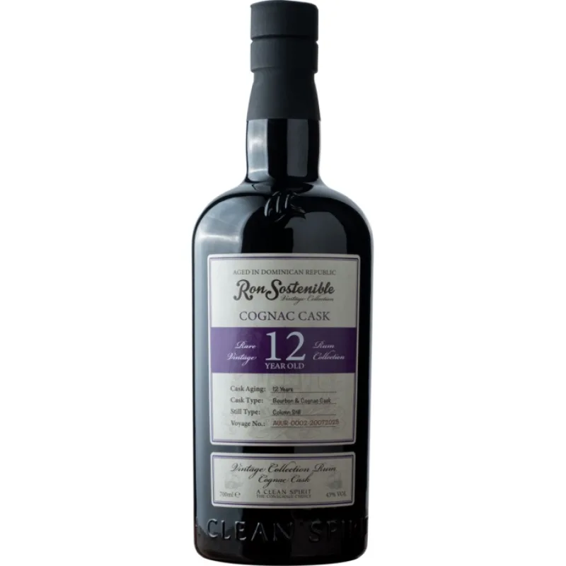 Ron Sostenible 12y Cognac Cask 43% 0,7 l (čistá fľaša)