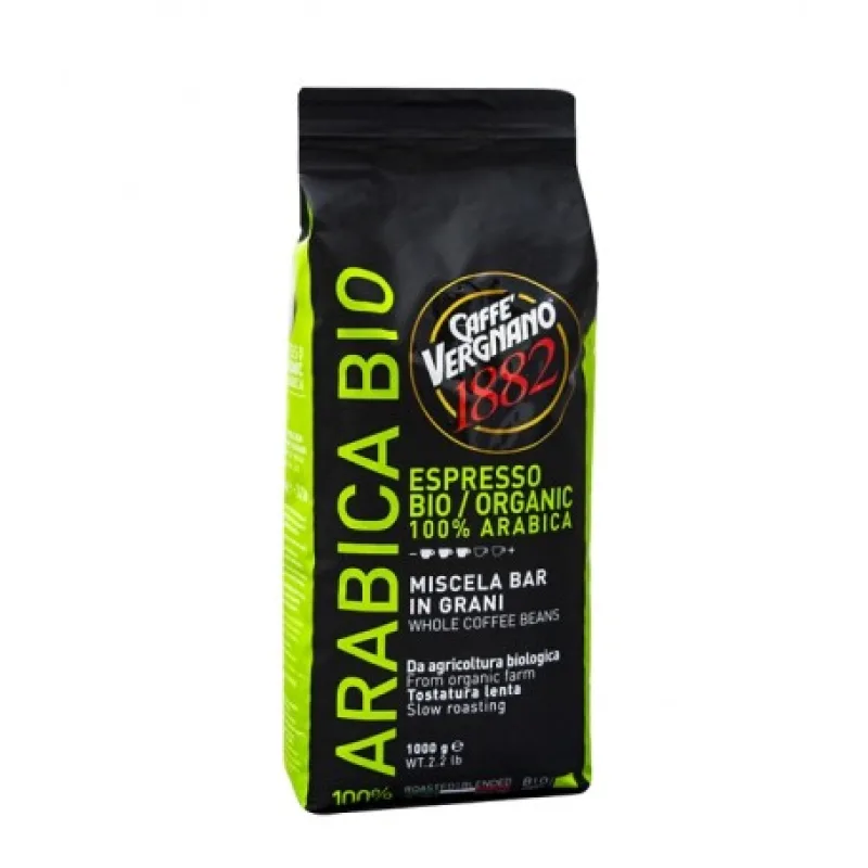 Vergnano Arabica 100 Bio zrnková káva 1 kg