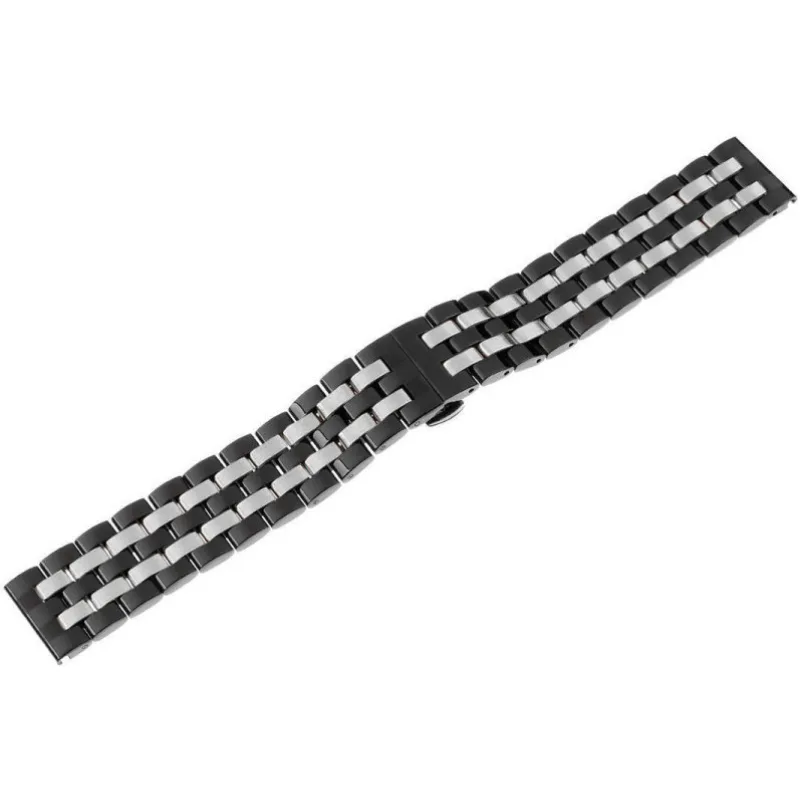 Oceľový remienok na hodinky 22 mm čierny PACIFIC MB52-01/31-22