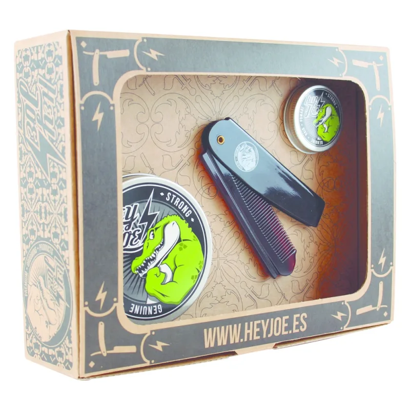 HEY JOE! Súprava na vlasy HEY JOE Pomade survival kit Strong