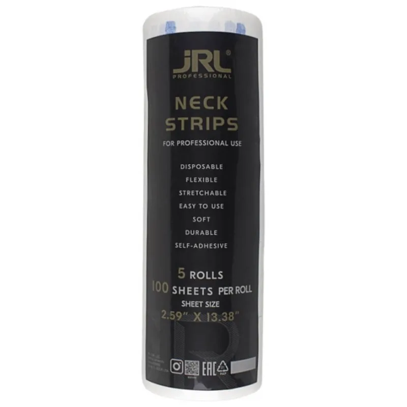 JRL Professional Neck Strips White - ochranné krepové goliere - 5x100 útržkov - biele