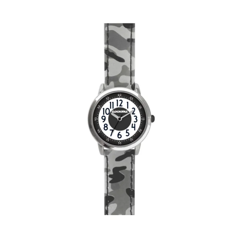 Svietiace šedé chlapčenské hodinky Army CLOCKODILE CWB0032