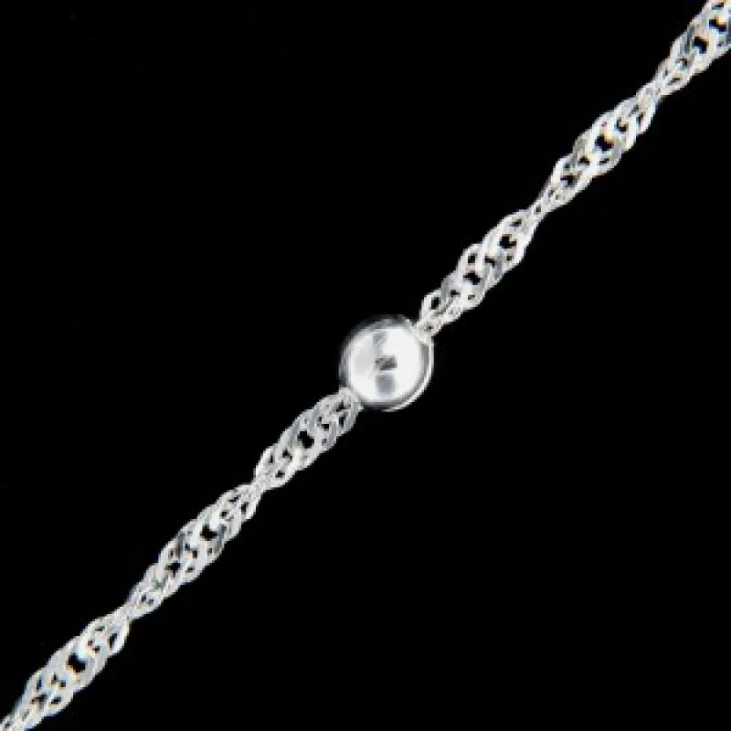 Strieborná retiazka KA SING4MM30RH, 42 cm, 3.60 g