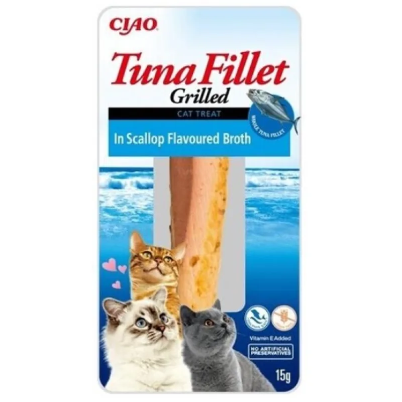 INABA FOODS Inaba Churu Grilled cat Tuniak vo vývare z hrebenatky