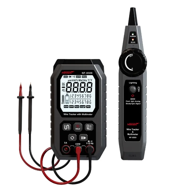 W-star Tester kabelů UTP WSNF8509 RJ45, diagnostika, hledací sonda, multimetr WSNF8509