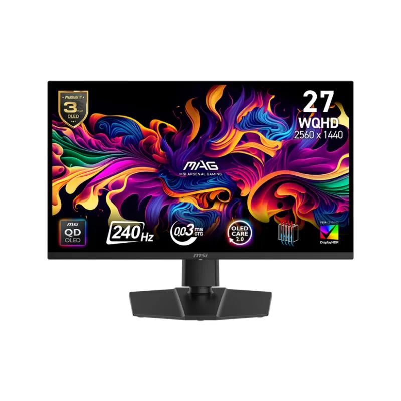 MSI MAG/271QP QD-OLED X24/26,5"/QD-OLED/QHD/240Hz/0,03ms/Černá/3R MAG 271QP QD-OLED X24
