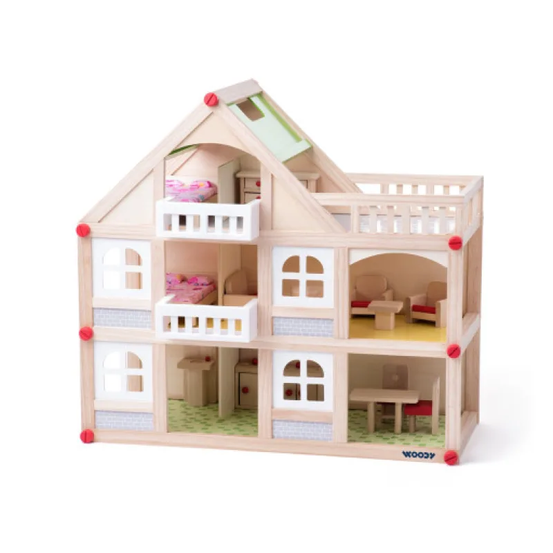 Woody Domeček dvoupatrový s balkonem a příslušentsvím