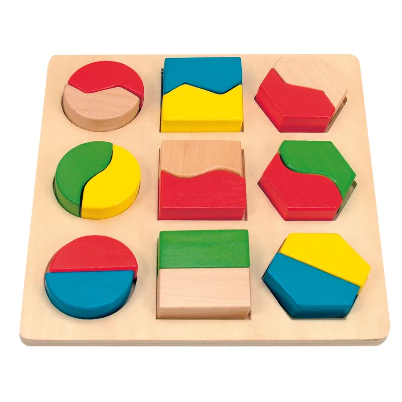 Woody Destička s geometrickými tvarmi