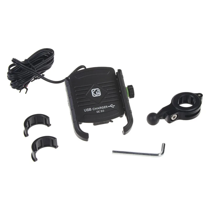 Univerzální držák pro telefony na kolo, motocykl s USB nabíječkou r13usb