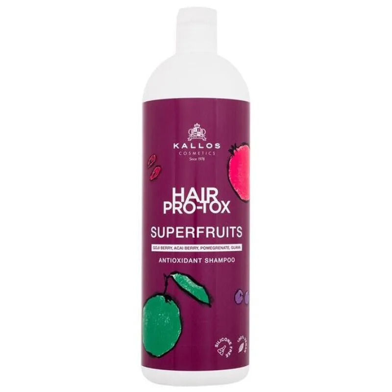 KALLOS Superfruits Pro-Tox Shampoo 1000ml - antioxidačný šampón na poškodené vlasy