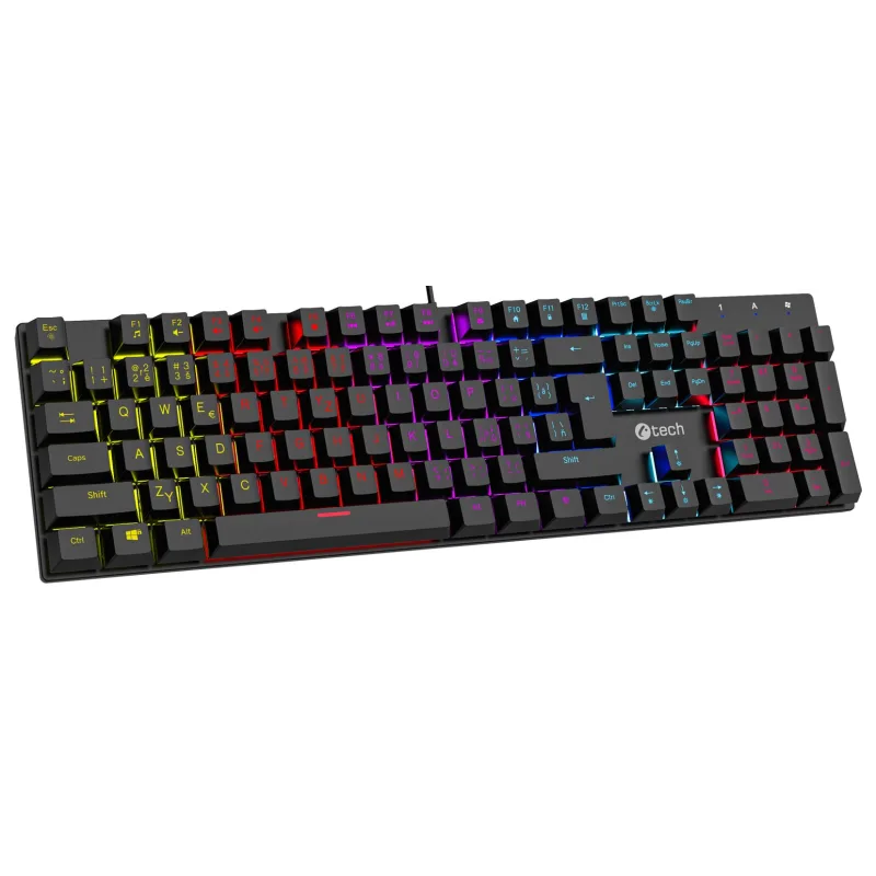 C-TECH Morpheus RGB/Drátová USB/CZ-SK layout/Černá GKB-11