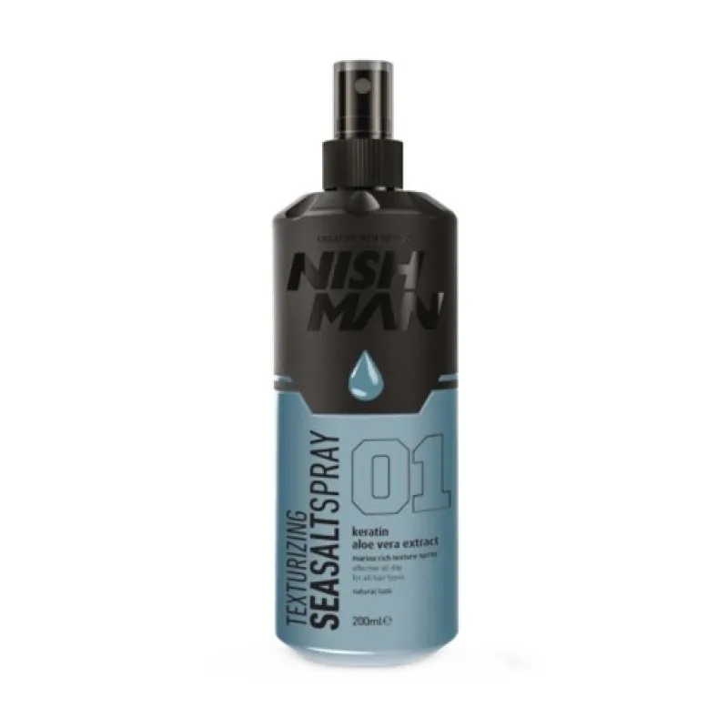 Sprej na vlasy s mořskou solí NISH MAN Texturizing sea salt spray 200 ml