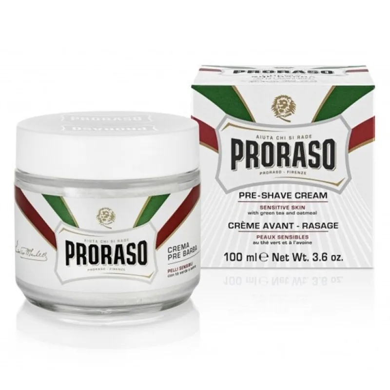 PRORASO Green Tea Krém pred a po holení pre citlivú pokožku - zelený čaj 100ml