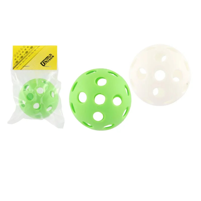 UNISON Loptička florbalová plast priemer 7cm 2 farby v sáčku
