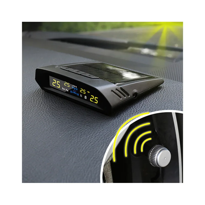 TPMS kontrola tlaku v pneumatice 4 externí čidla / solární napájení tpms-x7