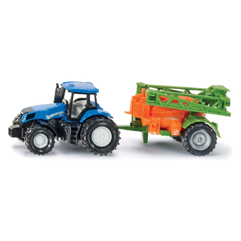 SIKU 1668 Super - Traktor s prívesom na rozprašovanie hnojiva