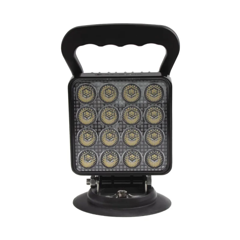 LED světlo hranaté, bílé, 16x3W, magnet, ECE R10 wl-732wm