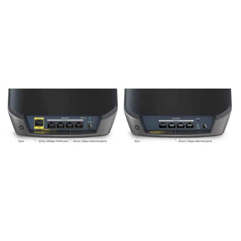 Netgear ORBI AX6000 TB 2PK 1YARMOR BLK BNDL RBK862SB-100EUS