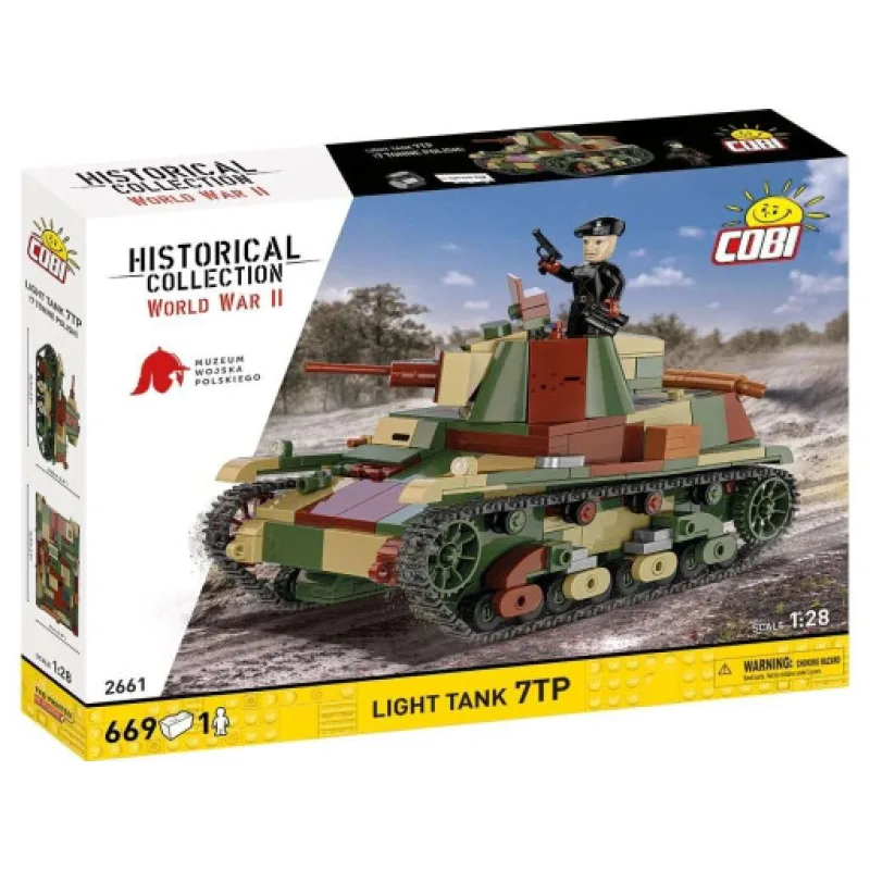Cobi 2661 II WW Lehký tank 7TP, 1:28, 669 kostek