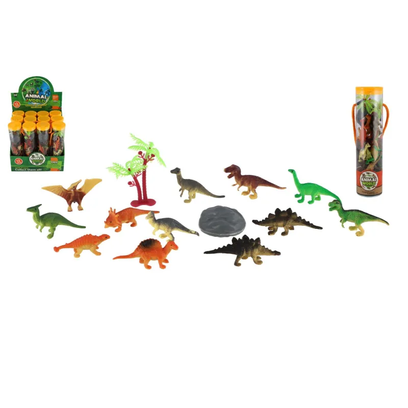 Teddies Dinosauři plast 5-8cm v tubě 12ks v boxu