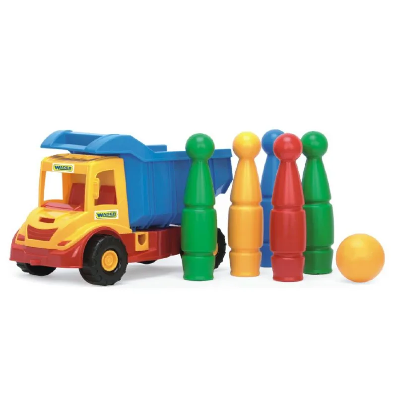 WADER Auto multitruck s kolkami plast 37cm asst 2 farby v sieťke 12m+ Wader