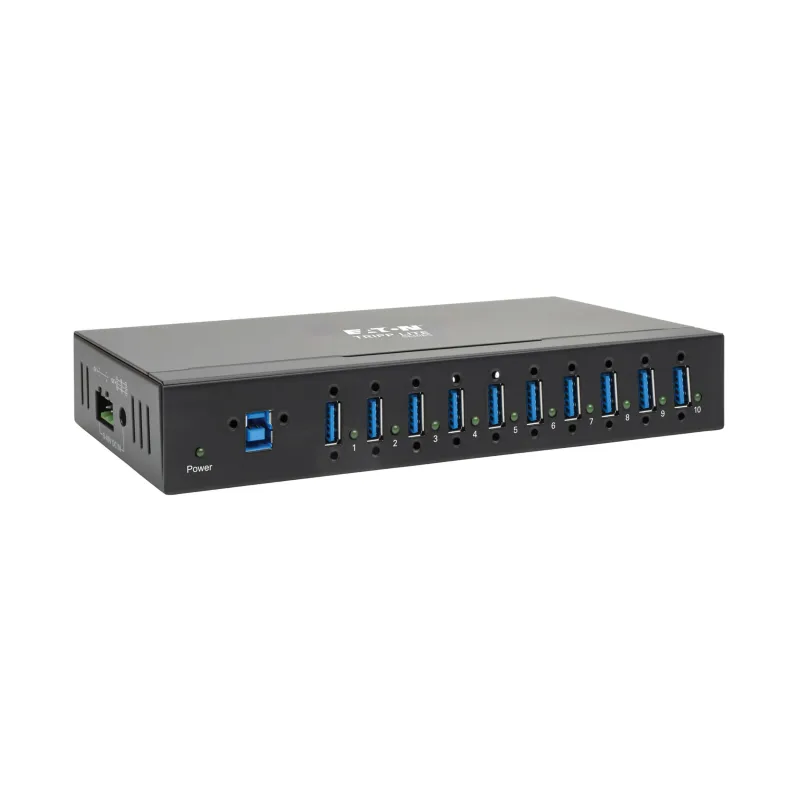 EATON Rozbočovač 10x USB 3, průmyslový, odolnost ESD 20kV, kovové pouzdro, možnost montáže U360-010-IND