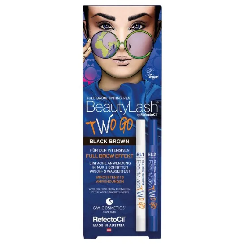 REFECTOCIL Two Go BeautyLash Black Brown - Farbiace pero na obočie - čierno hnedá