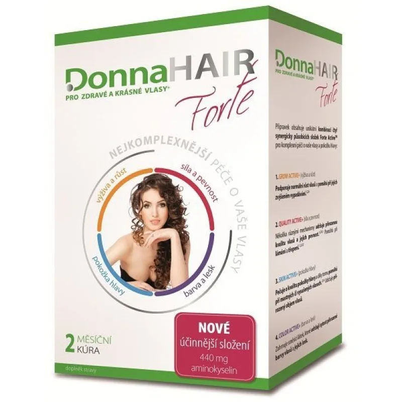 SIMPLY YOU DONNA HAIR Vitamíny na vlasy Forte 60 kapsúl - 2 mesačná kúra pre výživu a rast vlasov